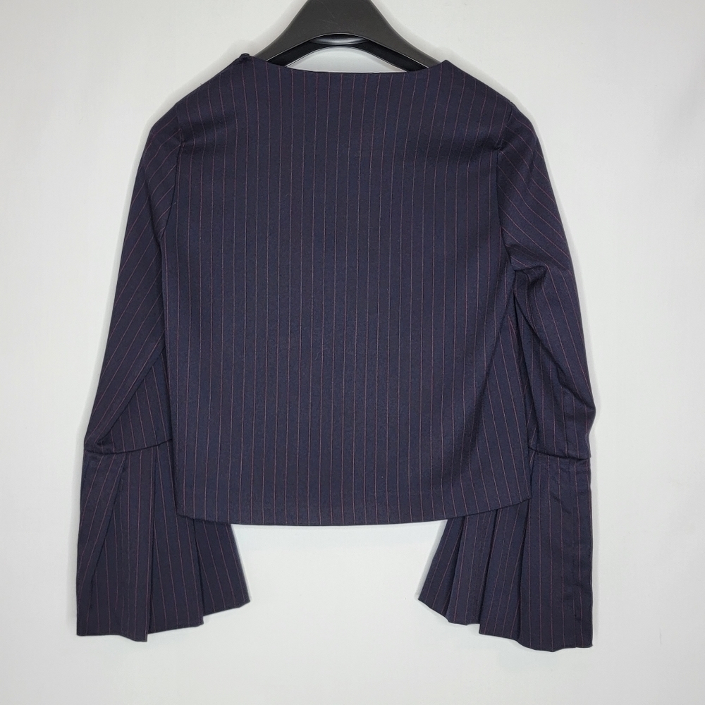 Zara Peplum Crop Top with Bell Sleeves - Picture 9 of 14